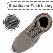 CC-Los Men's Waterproof Mid-Top Chukka Boots For Work Everyday Wear Casual Outdoor - Grey - View 5