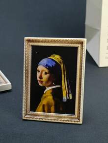 1 Refrigerator Art Magnet, Refrigerator Magnet, 3D World-Renowned Painting Magnet, Oil Painting Photo Frame, Retro Personalized, Suitable For Kitchen, Office, Whiteboard, Storage Cabinet, Refrigerator And Dishwasher, Home Decoration, Refrigerator Decoration, Information Magnet, Suitable For Christmas Decoration, Easter, Christmas, Mother's Day, Is A Good Gift - Multicolor - View 11