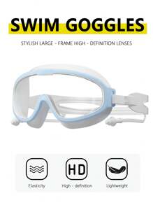 1pc Waterproof Anti-Fog Swimming Goggles With Wide Lens For Men & Women