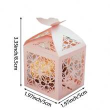 50 piezas Cajas de caramelos elegantes con corte láser con diseño de mariposa - Cajas de regalo de papel marrón para bodas, aniversarios, cumpleaños - Patrones geométricos intrincados, perfectas para obsequios de fiesta y decoración, regalos de verano, regreso a la escuela, útiles escolares, decoración de habitaciones