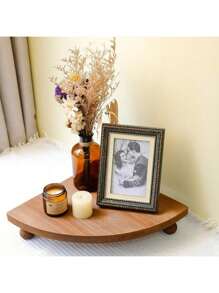 1 pezzo Mensola ad angolo, Organizer per ripiano da bagno, Scaffale da bancone da cucina, Alzata in legno per piano cucina, Vassoio decorativo rialzato, Sostegno per piante d'angolo, Organizer per bar da caffè per il piano cucina