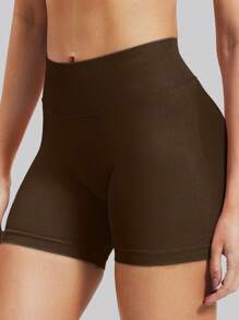 Pantalones cortos para correr, Shorts de control de abdomen de cintura alta, Pantalones ajustados que realzan el trasero, Shorts para ciclismo con curvas