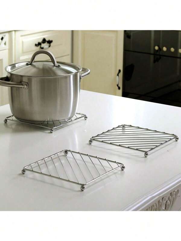 1pc Square Trivet, Heat-Resistant Kitchen Table Mat, Coaster, Placemat Christmas Gift/Kitchen Accessories/Kitchen/Camping