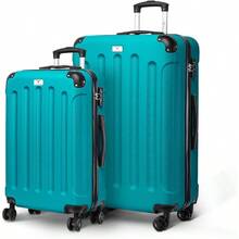 Elegant Travel Luggage Set 2Piece Hard Shell With Durable Lightweight Design Reliable TSA Lock Smooth 360 Spinner Wheels Sturdy Handle Approved For Airline Use - Teal - View 2