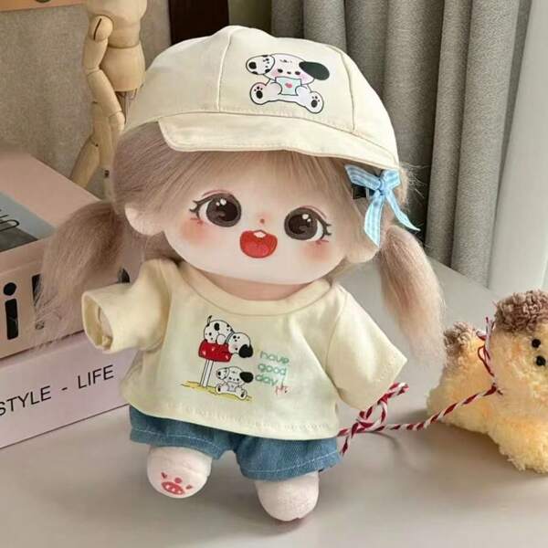 1 PIEZA Traje de verano de 20cm de algodón para muñeca, regalo de cumpleaños de muñeca linda sin atributos, juego de reemplazo