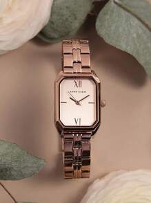 Anne Klein Women's Rose Gold Tone Quartz Watch Ladies Elegant Bracelet Watch With Glossy White Dial Watch For Women With Adjustable Link Bracelet And Jewelry Clasp,AK/3774RGRG