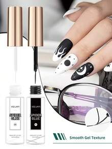 XEIJAYI 1pc Gold Spider Silk Gel 10ml Painting Gel Line Stripe Wave 3D Nail Art Polish - 金色 - 查看 7