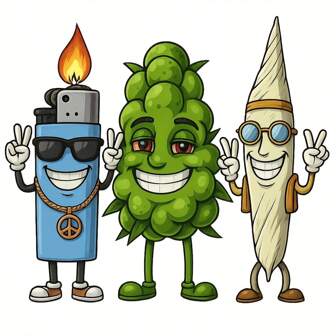 1 件/2 件/3 件热转印贴纸 | 有毒卡通 DTF 转印 - 趣味主题熨烫补丁，适用于 T 恤、连帽衫、DIY 服装 - 树叶、打火机、帮派、嬉皮礼物 - 高品质热压服装