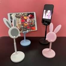 Cute Rabbit Phone Holder, Adjustable Desktop Tablet Stand, Universal Slouchy Bracket Extendable Mount