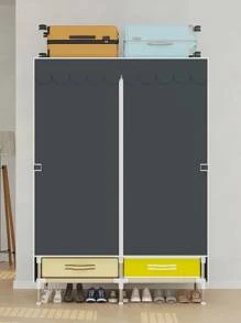 Este armario tiene un ancho de 39.37 pulgadas. Puede ser ensamblado rápidamente sin herramientas, generalmente con instrucciones detalladas incluidas. El desensamblaje también es muy sencillo, lo que lo hace conveniente para mudanzas y almacenamiento. La parte de tela se puede limpiar regularmente para mantener la limpieza.