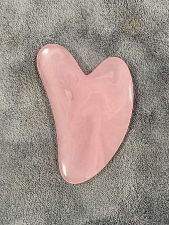 1 件树脂心形刮痧板、树脂身体按摩板、面部、眼部、身体按摩工具，用于放松和皮肤护理、美容、护肤产品、水疗、自我护理、护肤工具、面部护理、美容师用品、按摩、面部按摩工具、面部滚轮