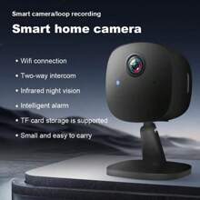 1pc 1080P High-Definition WiFi Smart Home Security Camera With Voice Intercom, Night Vision, Motion Alarm And Remote Mobile Viewing-Indoor/Outdoor Monitoring System With USB Power Supply, Motion Alarm System | Fashionable White Camera | Small Camera