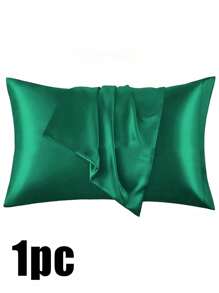 Luxurious Silky Soft Pillowcase - Breathable Skin-Friendly Cool Feel, Solid Color With Envelope Closure - Machine Washable Bedding Washed Silk Pillowcase Single Ice Silk Satin Silk Faux Silk Pillowcase Christmas Gift