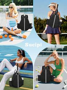 Bolsa diagonal leve multifuncional para raquetes de tênis masculinas e femininas, bolsa esportiva para tênis e badminton Pick Ball