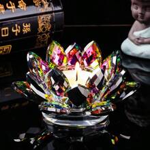 1 pieza Elegante soporte para vela de cristal de vidrio de color degradado de alta calidad, regalo personalizado, adecuado para festivales, fiestas, cumpleaños, bodas, celebraciones, decoraciones de fiesta