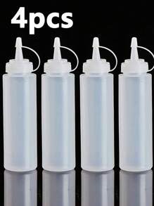 5pcs/3pcs/2pcs/1pc Squeeze Bottle, Home Use Condiment Bottle, Sauce Bottle, Juice Bottle, Squeeze Bottle, Kitchen Oil Bottle, Refill Bottle, Water Bottle