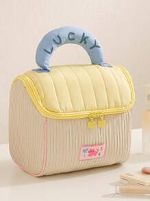 1 pieza Bolsa de maquillaje con gran capacidad con forma de casa adorable, organizador de artículos de tocador para viajes, nuevo diseño, bolsa de regalo