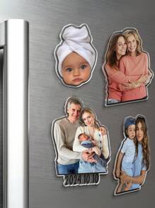 Imán de foto personalizado, imanes de nevera de acrílico con forma irregular - decoraciones cálidas, adorables y especiales para el hogar - imanes de fotos de pareja y nevera, regalo de imán de foto de madre e hija, imán de foto de perro, imán de foto familiar, regalo para amantes, regalo personalizado del Día de la Madre para mamá, imanes de nevera con foto personalizada, imán de nevera con foto de bebé, imán de foto divertida de perro o gato, para mamá - regalo personalizado, regalos de aniversario, regalos especiales, regalos de festivales