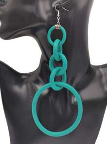 MARLIWOO 1 Pair Exaggerated Gothic Style Hollow Long Earrings, Unique Hiphop Fashion Jewelry For Women