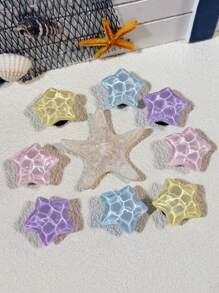 16pcs Cute Casual (4 Colors Turtles, Wavy Star) Shoe Clips, DIY Decorations, Multi-Functional Accessory For Women's Sandals, Slippers, Beach Bags - Perfect Gift For Festivals And Special Occasions