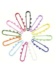 5/10/20/30/50/60/80/100枚 60毫米 多色安全别针胸针 - DIY珠宝制作空白底座和配件，胸针别针，DIY用品