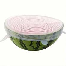 6pcs Reusable Elastic Silicone Bowl Covers, Dishwasher & Microwave Safe Food Storage Lids, Kitchen Organizer Accessories