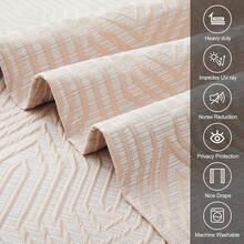 Beige And Black% Blackout Geometric Pattern Curtains, 52 Inch Wide 96 Inches Long 2 Panels, Thermal Insulated Noise Reducing Anti-Rust Grommet Drapes Bedroom Living Room,, Modern Style, Energy-Efficient - 沙與銀 - 查看 6