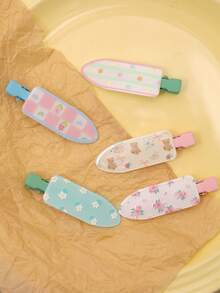 5件套可爱碎花小熊无缝亚克力鸭嘴夹刘海发夹,适合女性,秋季,旅行,美发工具,配饰,秋季,女士,旅行,女士,发饰,美发工具,美容配饰,礼物,旅行,送给女士的礼物,送给女士的礼物,圣诞礼物,礼物,送给女士的礼物,礼物,成人,成人圣诞礼物,女士配饰,圣诞礼物,成人发饰,送给女士的礼物创意,女士美容礼物,花朵发夹优雅爪夹 - 彩色 - 查看 3