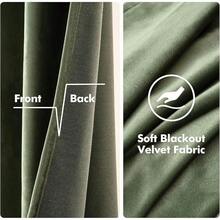 2 Panels Blackout Curtains Solid Soft Grommet Mustard Yellow Thermal Insulated Soundproof Room Darkening Curtains/Drapes/Panels Fall Living Room Bedroom 52 X 90 Inch - 橄欖 - 查看 3