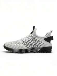 Men's Outdoor Fashionable Casual Sports Sneakers - Grey - View 3