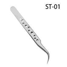 1pc Set For Eyelash Extension Professional Tweezers For Divide Volume Eyelash Pincet Stainless Fake Eyelashes Tweezers - Silver - View 6