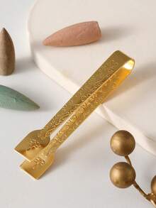 金色材质制成的香夹，与香炉一起使用作为小礼物，配有坚果和枣。 - 彩色 - 查看 11