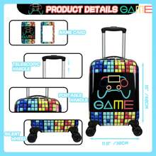 1pc Card Holder /5PCS Cute Luggage Set 5 Piece Suitcase Set 16inch Hardside Luggage With Spinner Wheels Boys Carry On Luggage Travel Rolling Luggage Carry On Luggage Airline Approved Vacation Travel Accessories Summer Travel Essentials Bag For School School Accessories School Stuff