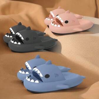 Dikke haaienpantoffels voor dames en heren, premium casual sandalen, klassieke buitenschoenen voor koppels, grappige slippers, EVA-schoenen voor thuis, schattige schoenen met een zooldikte van 4 cm.