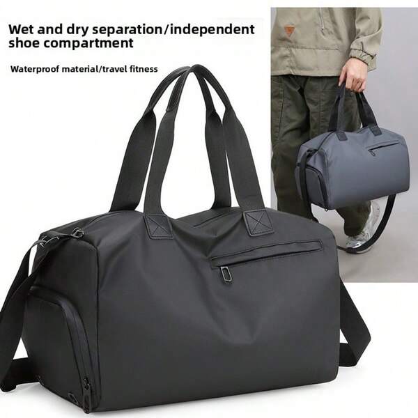 1pc Sling Crossbody Bag, Women Oversized Lightweight Waterproof Tote Bag, Spacious Capacity For Travel, Maternity, Gym, Fitness, Outdoor Sports, Unisex Luggage/Duffel Bag With Separate Shoe Compartment