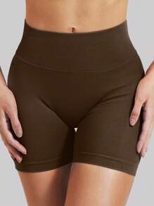 Pantalones cortos para correr, Shorts de control de abdomen de cintura alta, Pantalones ajustados que realzan el trasero, Shorts para ciclismo con curvas