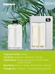 Rechargeable Aromatherapy Diffuser, 6 Modes Essential Oil Diffuser, Air Freshener Diffuser For Home, Car, Bathroom Odor Removal, Humidifier, Commercial Use, Fragrance Options: Coconut, Sandalwood, Ocean, White Tea, Jasmine, Forest