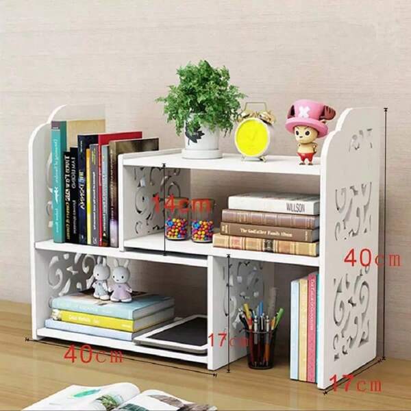 Escritorio de almacenamiento, estante de mesa, computadora de escritorio, estantería simple, escritorio de piso para el hogar, estantería pequeña para estudiantes