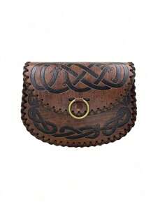 1 Pieza Bolsa de Cinturón con Relieve Vikingo, Bolso Lateral Vintage Medieval, Bolsa de Cinturón Portátil de la Edad Media para Disfraz, Cosplay, Halloween