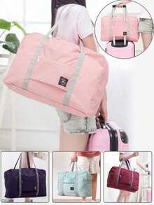 可折叠大容量旅行收纳包，男女通用衣物收纳袋，行李袋，防水旅行包，过夜包，手提袋，健身包，工作/学习用品包，周末旅行包，户外度假包，商务旅行包，医院包 - 彩色 - 查看 2
