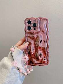 Electroplated Meteorite Textured Silver Phone Case Compatible With IPhone 16/16 Pro/16 Pro Max/16 Plus/16e, Elegant Design