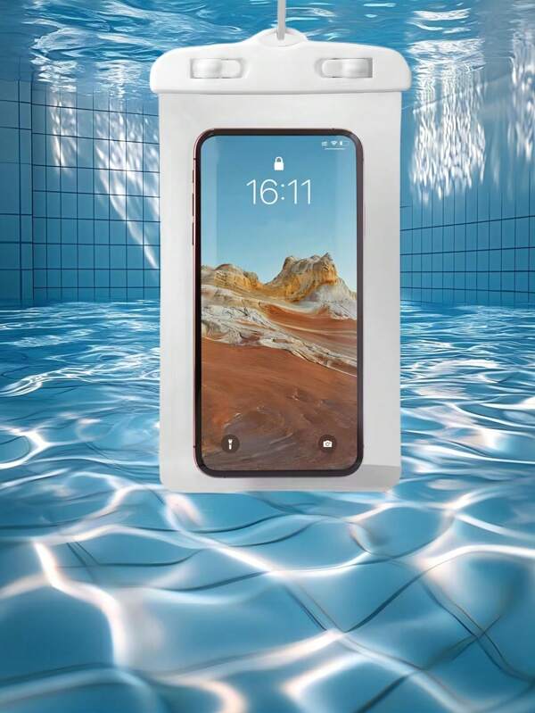 Transparente wasserdichte Handytasche mit Touchscreen für Unterwasser, geeignet für Schwimmen, Tauchen, Surfen, Kajak fahren, Angeln, Rafting - Universelle luftdichte Trockentasche für und alle Smartphones - Strand-Urlaubsutensilien, Sommer-Reise, Kreuzfahrt, Sportaccessoires (Herren, Damen, Mädchen, Jungen)