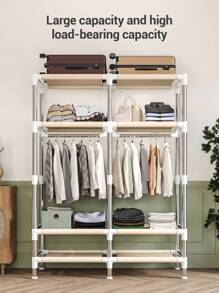 Este armario tiene un ancho de 39.37 pulgadas. Puede ser ensamblado rápidamente sin herramientas, generalmente con instrucciones detalladas incluidas. El desensamblaje también es muy sencillo, lo que lo hace conveniente para mudanzas y almacenamiento. La parte de tela se puede limpiar regularmente para mantener la limpieza.