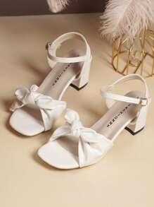 2025 New Prom High Heel Women Sandals, 6cm Heel, Bowknot Design, Comfortable And Versatile