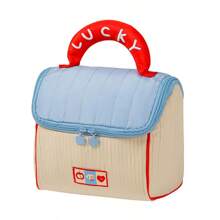 1 pieza Bolsa de maquillaje con gran capacidad con forma de casa adorable, organizador de artículos de tocador para viajes, nuevo diseño, bolsa de regalo