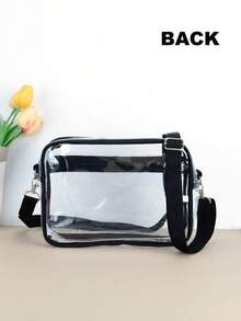 1 chiếc túi đeo chéo PVC trong suốt, túi du lịch đi biển chống thấm nước dành cho nữ, thích hợp cho các hoạt động ngoài trời, buổi hòa nhạc, các chuyến đi mùa hè, túi đeo vai hình vuông, có thể đựng mỹ phẩm, dây đeo có thể điều chỉnh và khóa kéo trơn tru, lý tưởng để làm quà tặng, đi làm, đi nghỉ mát. - Nhiều màu - Xem 8