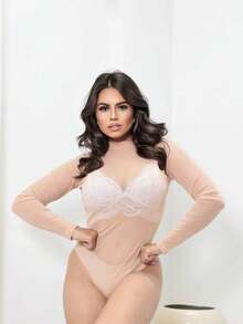Women Bodysuits - Beige - View 1