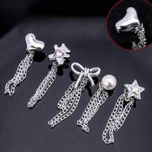 2pcs Chain Magnetic Snap Clips, Cute & Stylish For Adjustable Ankle/Cuff Length On Pants To Avoid Dragging - Multicolor - View 2