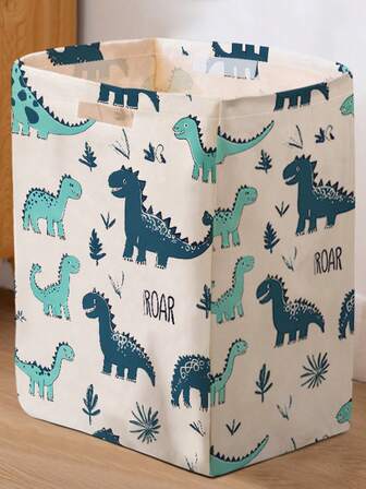 1pc Astronaut Graphic Storage Basket With Handle, Foldable Multipurpose Storage Bin, Lightweight Laundry Hamper, For Living Room, Bathroom, Kitchen, Home Essential, Daily Storage & Organization Of Clothes, Accessories, Socks, Toys