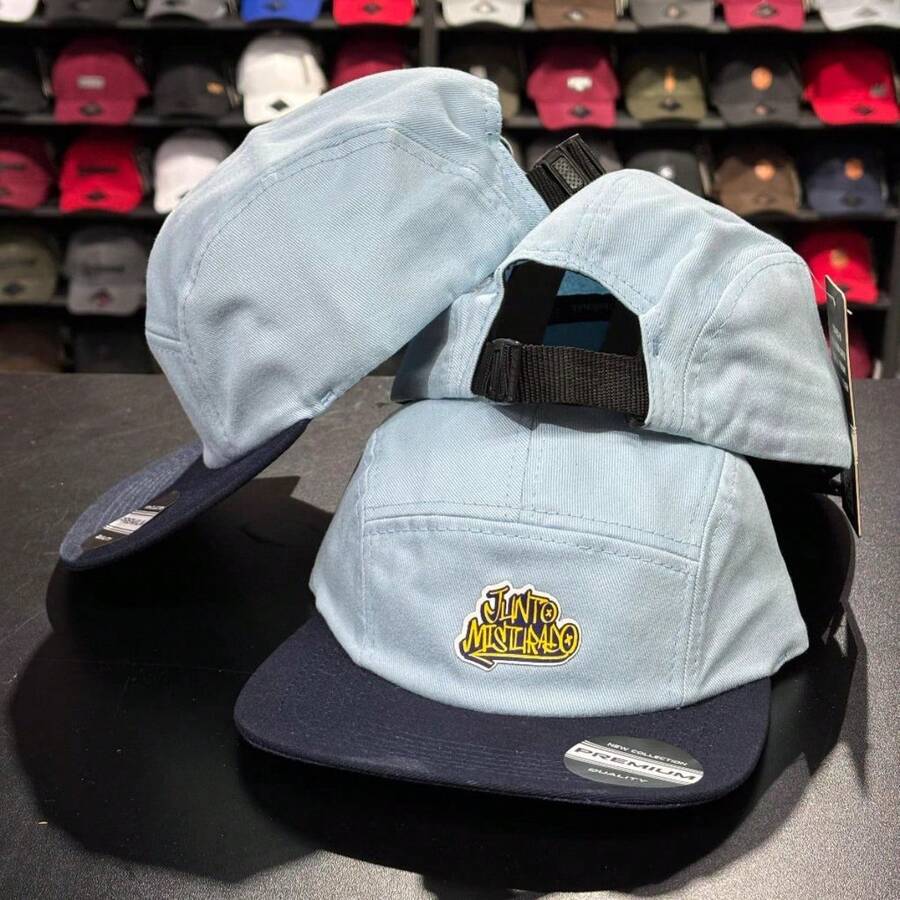 ORIGINAL 5 PANEL FIVE PANEL CAP TOGETHER AND MIXED - STRAPBACK ADJUSTMENT - Azul y blanco - Ver 1